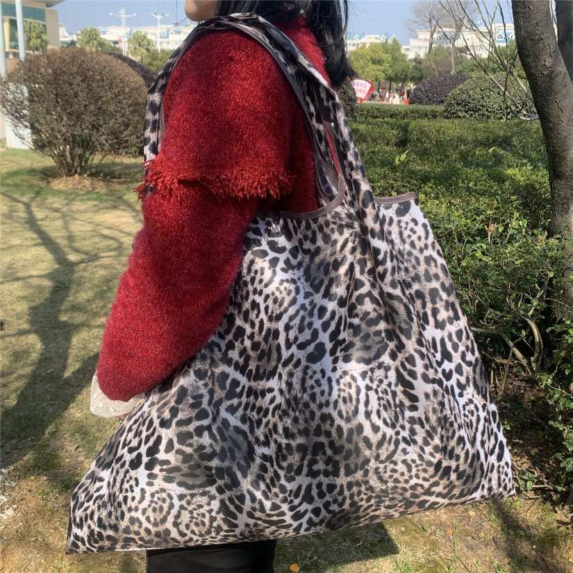 Stock Nylon Soft Folding Shopping Bag Eco-Friendly Polyester Grocery Promotional Tote Bag