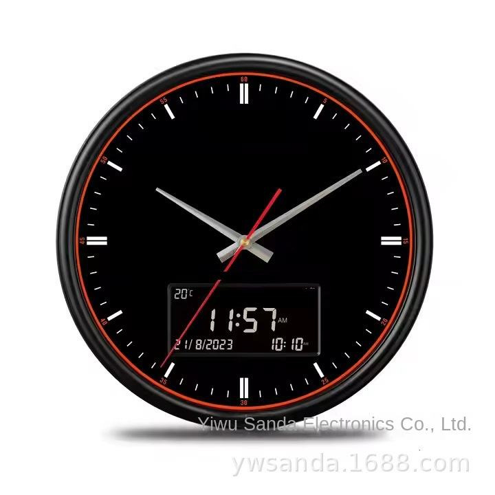 Electronic Azan Wall Hanging Calendar Clock Dual-Purpose USB Plug in Battery