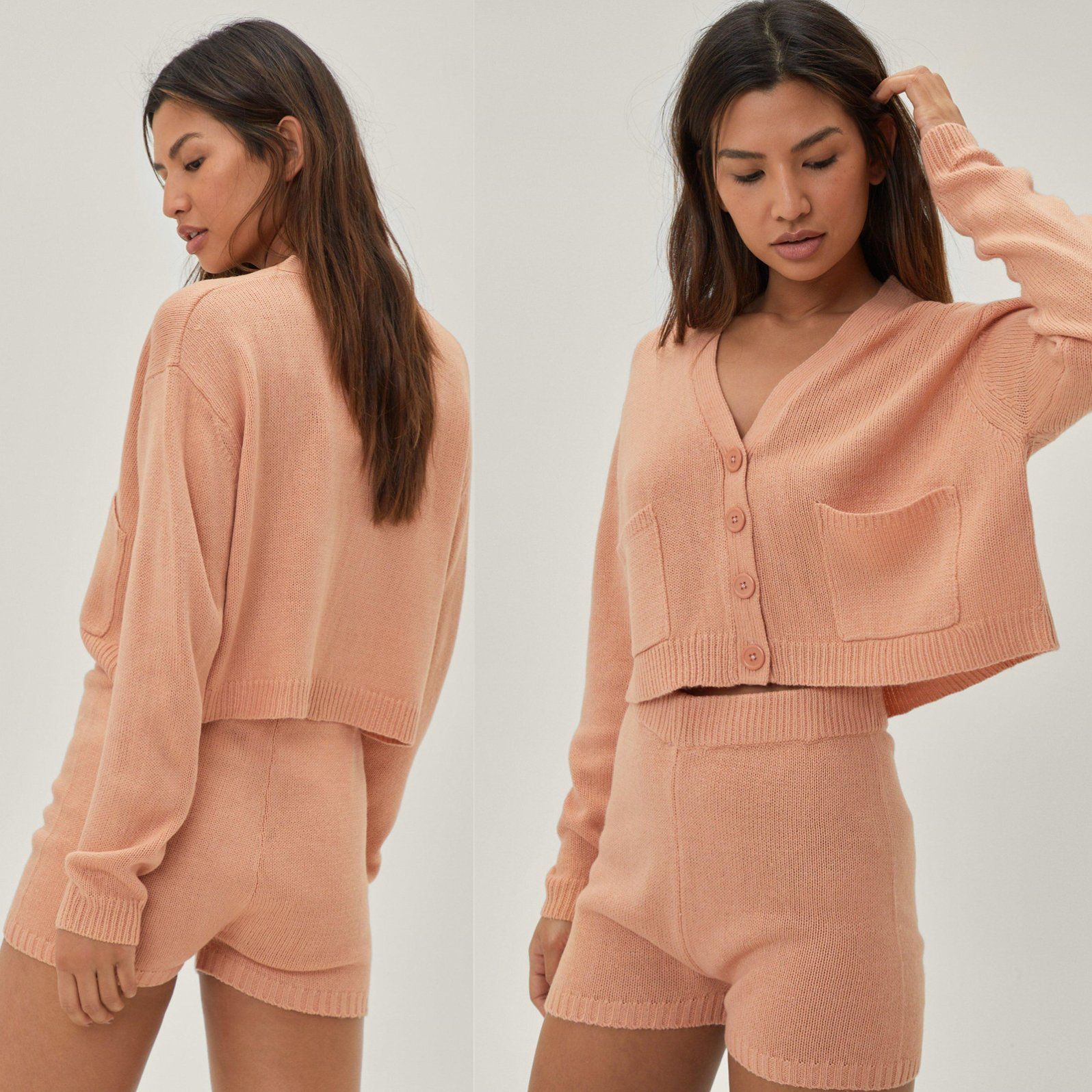 Manufacturer China Good Quality Competitive Price New Fashion Collarless V Neck Relaxed Knitted Women Leisure Household Women Loungewear