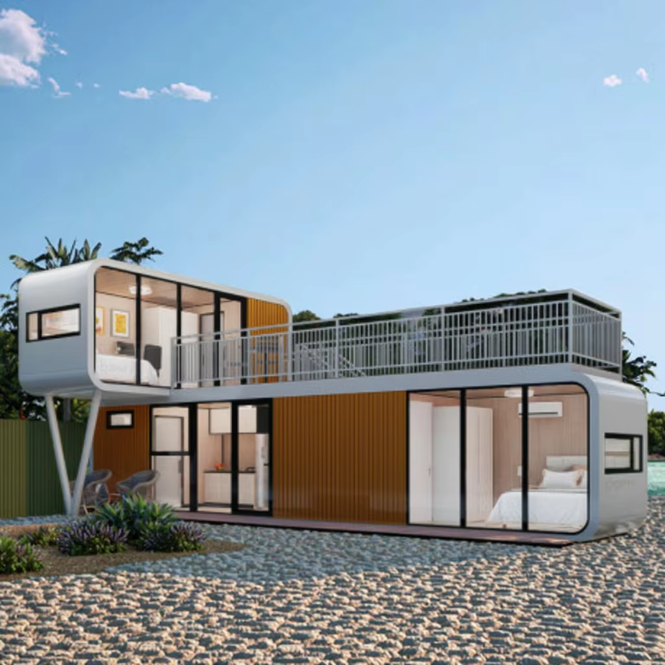 Ce Standard 20ft Luxury Prefabricated Hotel Container House Steel Material For Office Or Holiday Home Export Prefab House