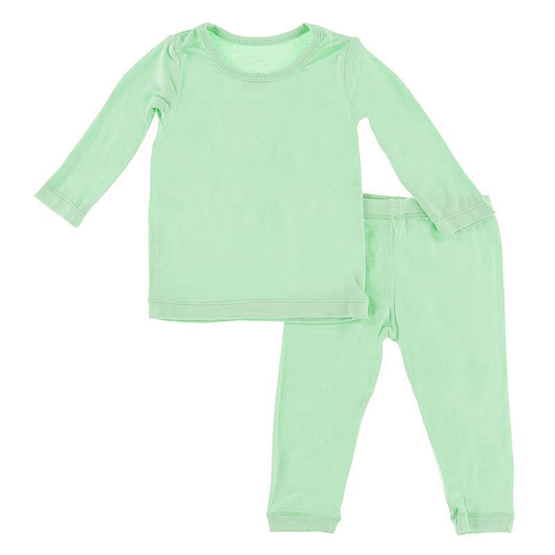 Children Clothes Stretchable Personalized 2PCS Pajamas Set Bamboo Sleepwear