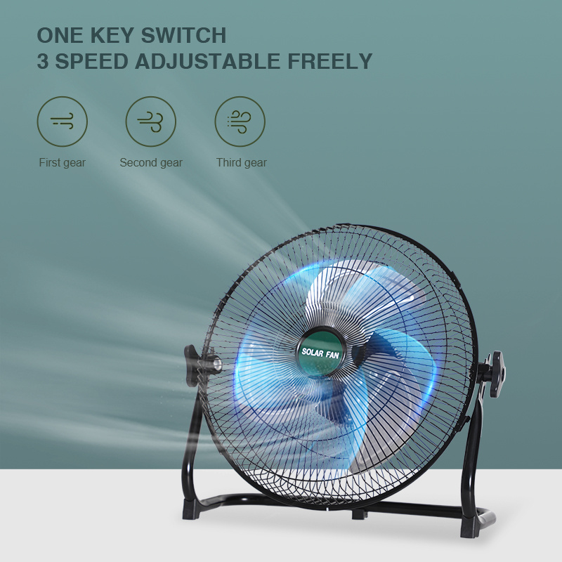 Alltop Wholesale 12 Inch Rechargeable Portable Table Fan AC DC Charging Home Use Solar Fan