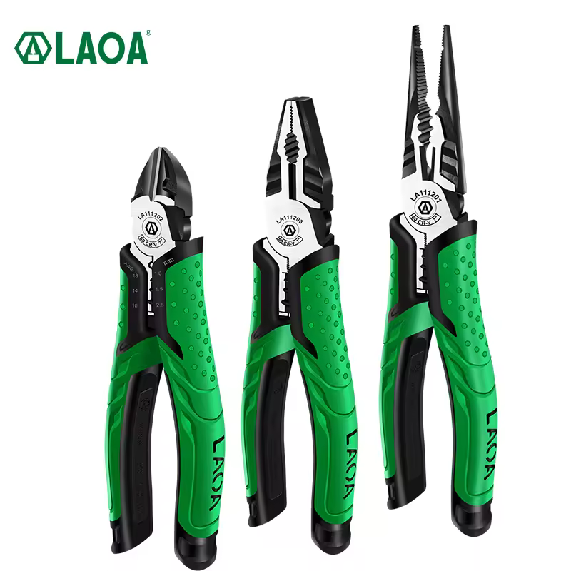 Laoa 1pcs 7 Inch Multifunction Diagonal Pliers Wire Cutter Long Nose Pliers Side Cutter Cable Shears Electrician Pliers