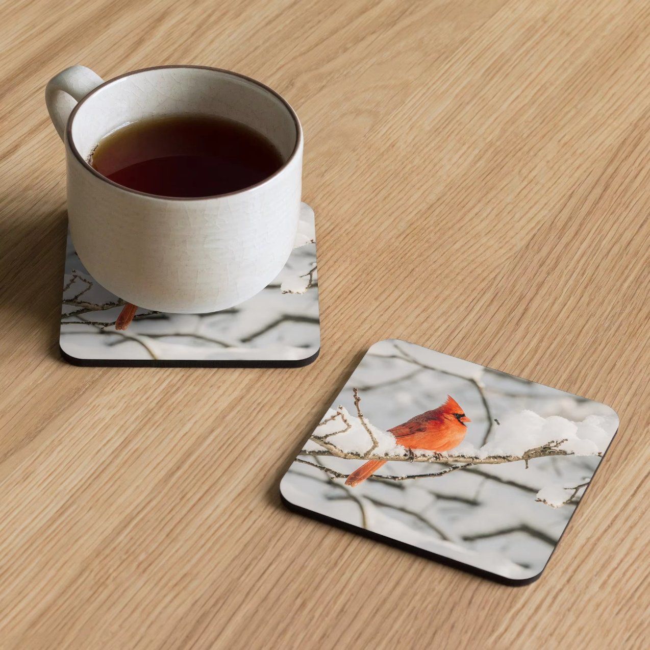 Factory 90mm with Cork Back Square MDF Sublimation Coaster Blank Sublimation Wood Coaster