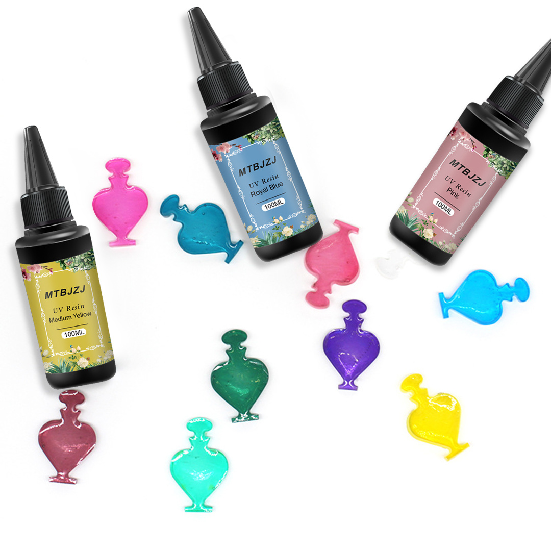 Hard and Soft Resin Epoxy Glue Crystal Clear Epoxy UV Color Resin Craft Jewelry