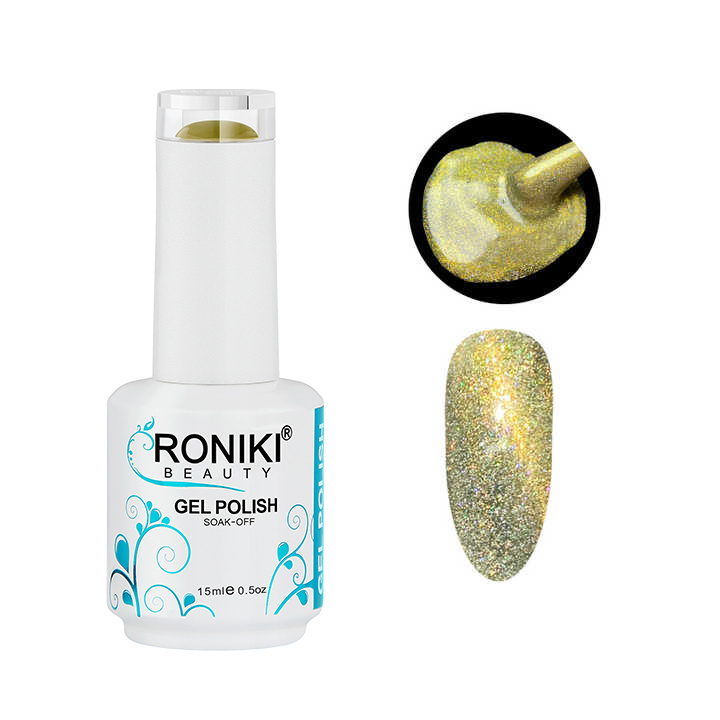 Roniki 15ml Black Blue Neon Red Reflective Glitter Disco Gel Nail Polish