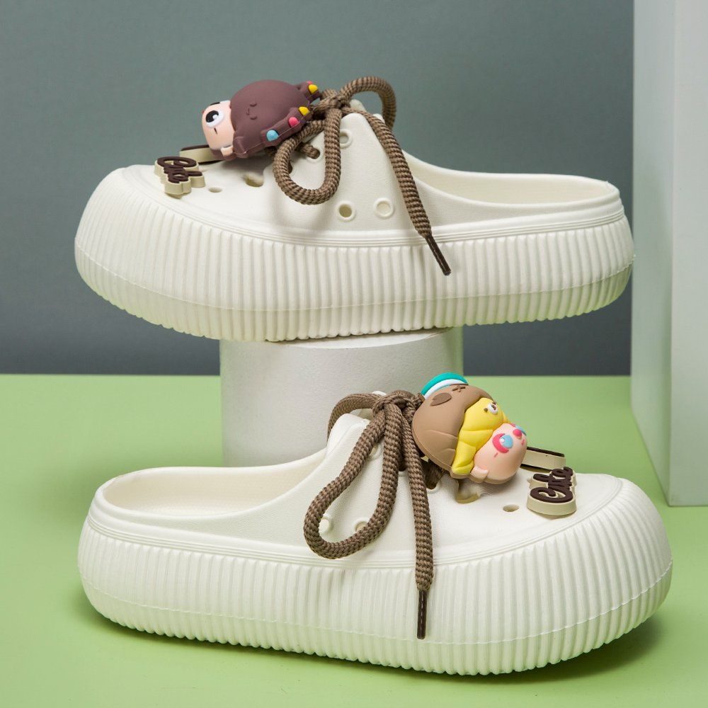 New Design Fashion Anti Slip Kids Ladies Sandals Shoes Platform Thick Sole Outdoor Casual Slippers Women Clogs