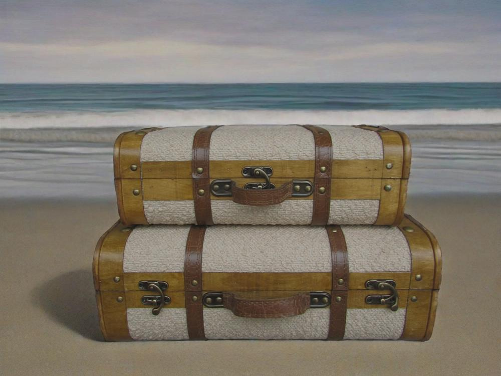 Canton Fair Latest Samples-Antique Decor Storage Box Vintage Suitcase Set/2 Wooden Travelling-Case Nostalgic Luggage Special Memory Box