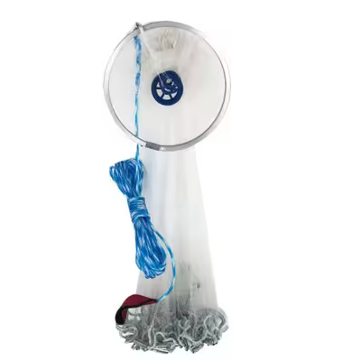 Fishing Nets Wholesale America Tire Wire Aluminum Ring Hand Cast Net/monofilament Aluminum Reel Hand Throwing Fishing Net