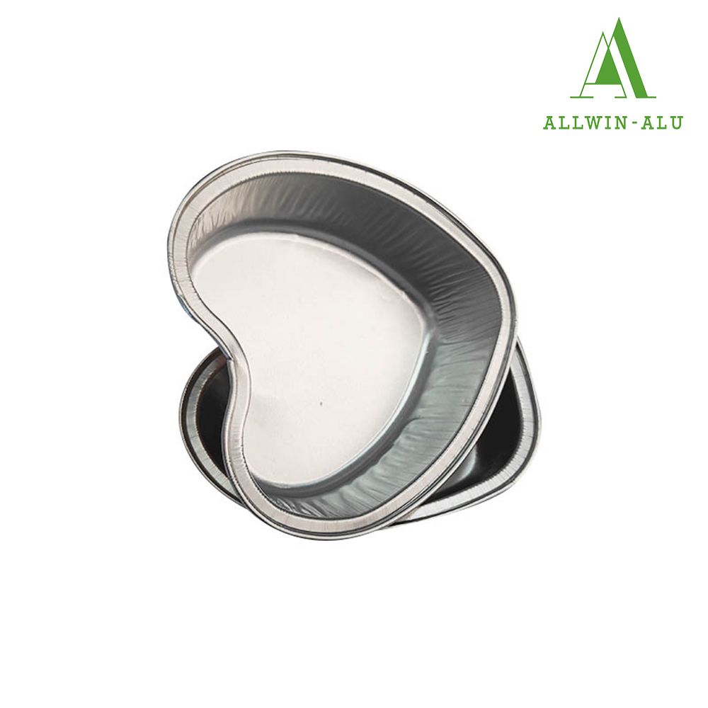 High Quality Heart Shaped Disposable Colorful Aluminum Foil Baking Cups