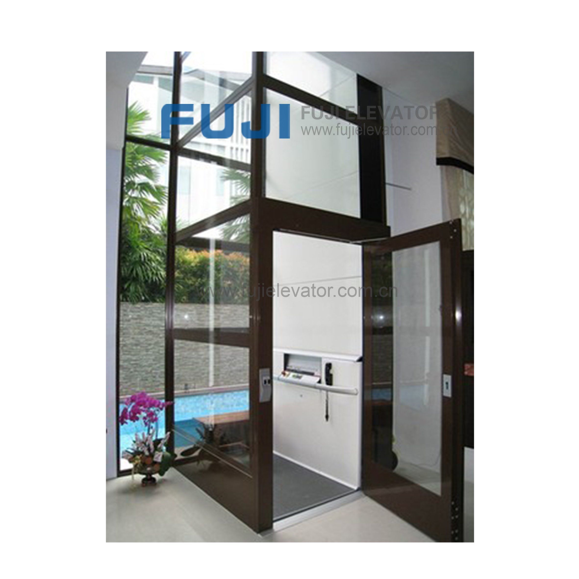Cost Price FUJI Observation Home Passenger Elevator Lift Supplier in China