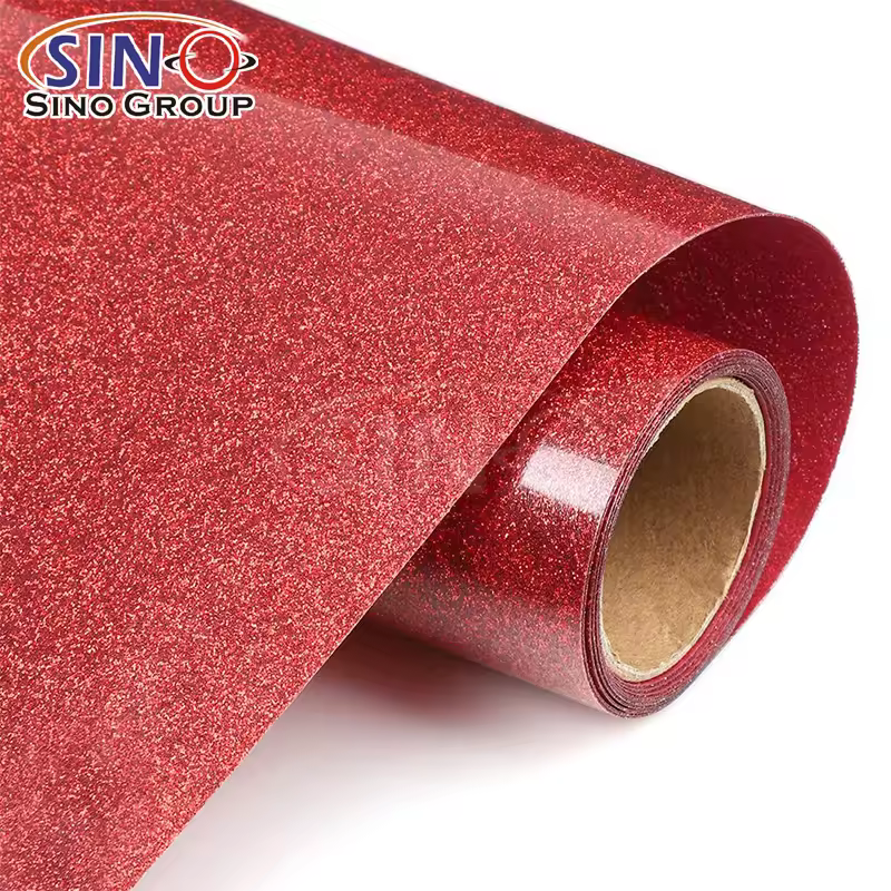 Vinyl Suppliers 10x12'' 40 Sheets Per Pack Htv Glitter T-shirt Rolls Film Paper Diy Design Logo Label Heat Transfer Film