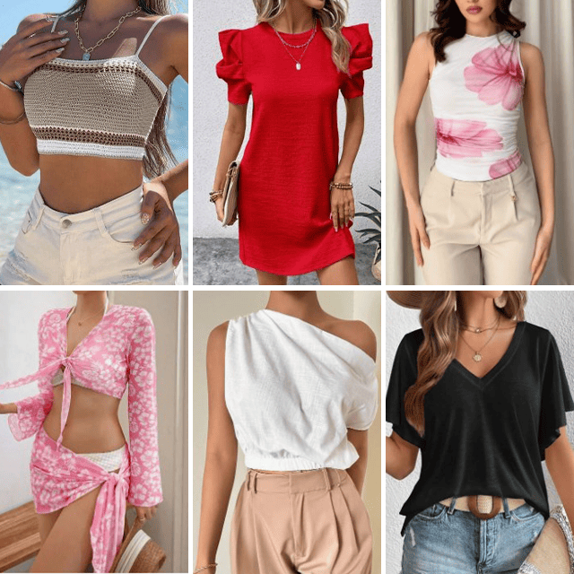 Super2024 Hot Selling Summer Women's Loose Elegant Style Dress Sexy Top Short Skirt T- Shirt Women's Randomshipment Stock