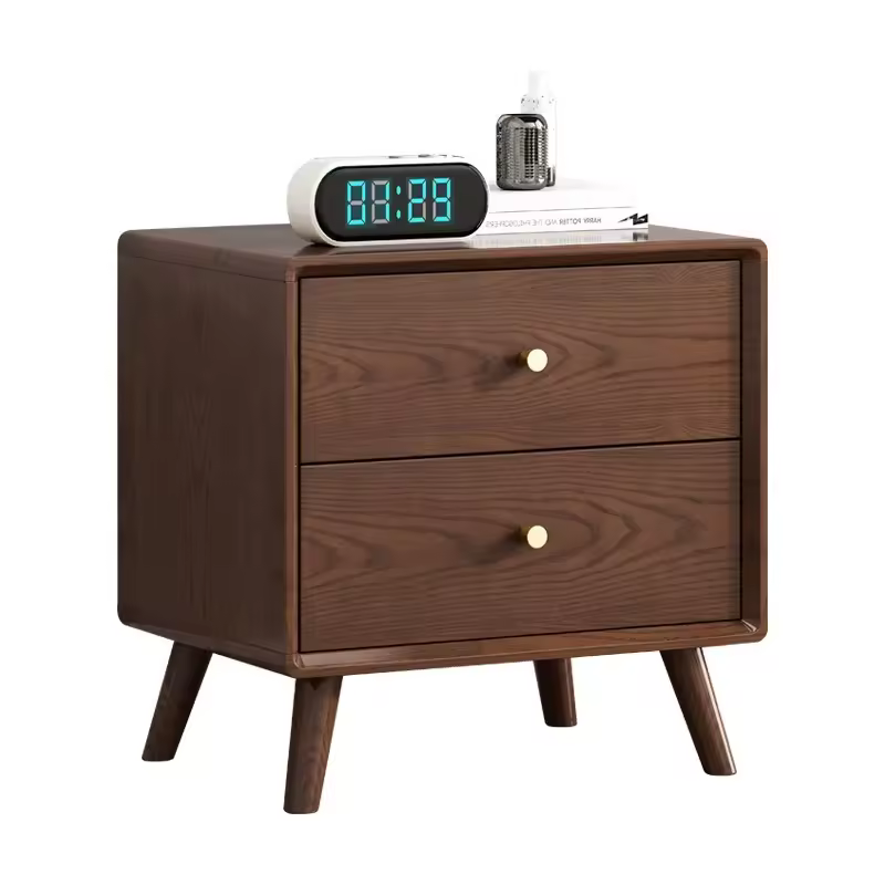 2024 Youtai Fast Shipping Modern Solid Wood Drawer Storage Beside Table For Bedroom