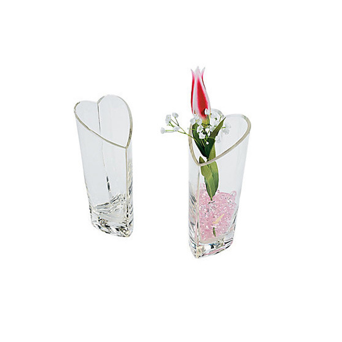 High-White Material Best Selling Heart-Shaped Glass Vase UK