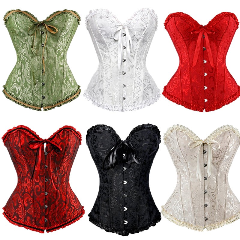 Intiflower Bl6848 Plus Size Vintage Palaces Shapewear Women's Corset Tops