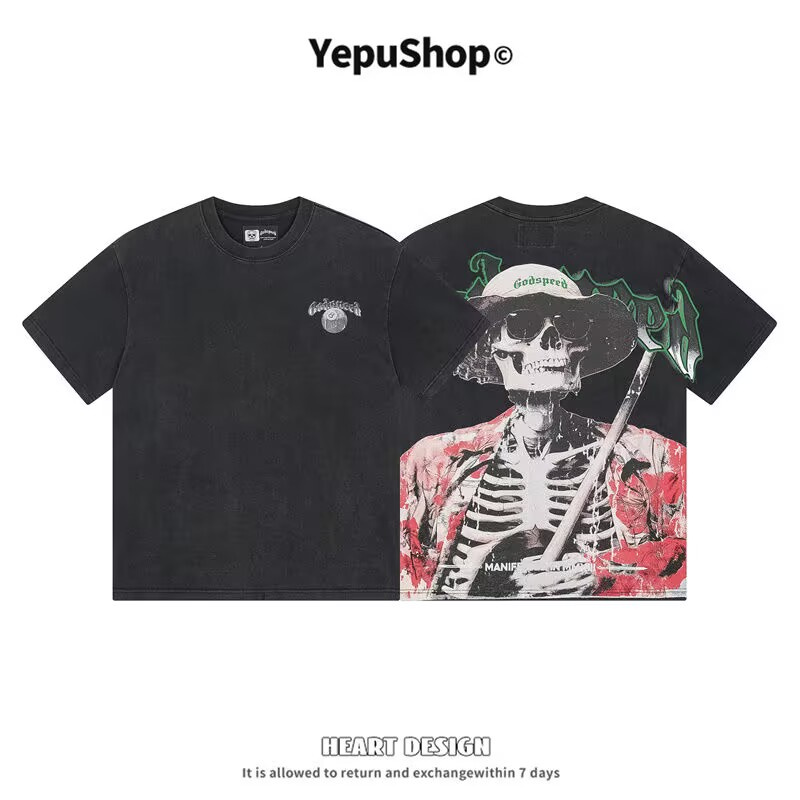 Soft Cotton Godspeed Typography T-Shirt Designed for Youthful Street Culture Aesthetics