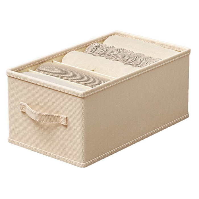 Stackable Closet Storage Drawer Organizer with Sturdy Handles and Dividers