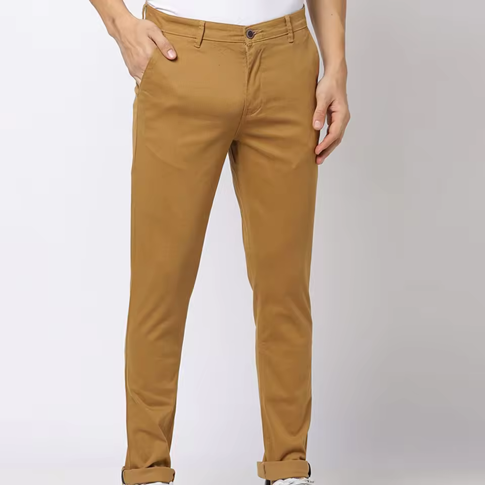 Slim Pleated Light Weight Top Wear Men Chinos Pants Trendy Budget Outfit Men Chinos Men's Pants Straight Curved Striped