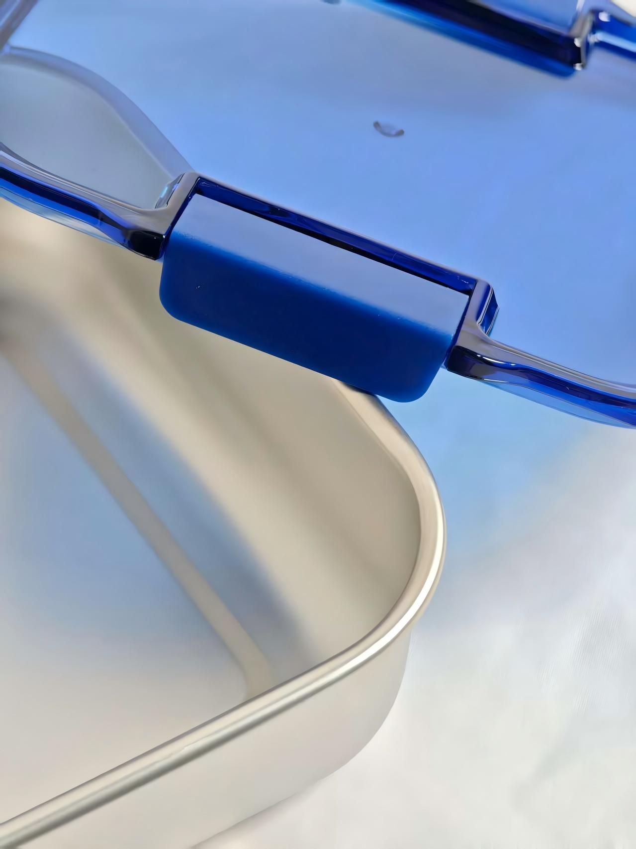 Durable Lightweight Divided-Design Stainless Steel 600ml Lunch Box for Office Lunches