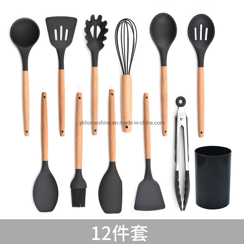 Silicone Cooking Kitchen Utensils with Different Colors