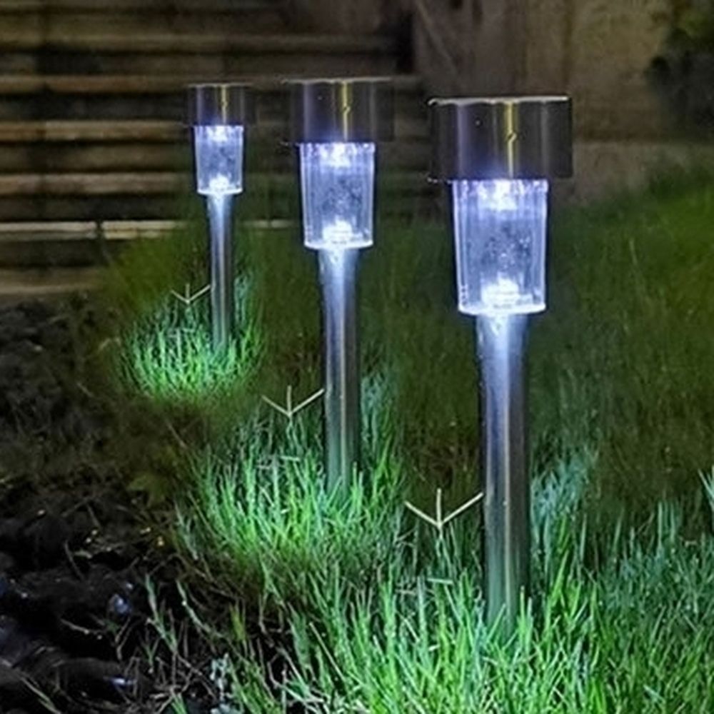 Solar Garden Pillar LED Bollard light Wood Lawn Light