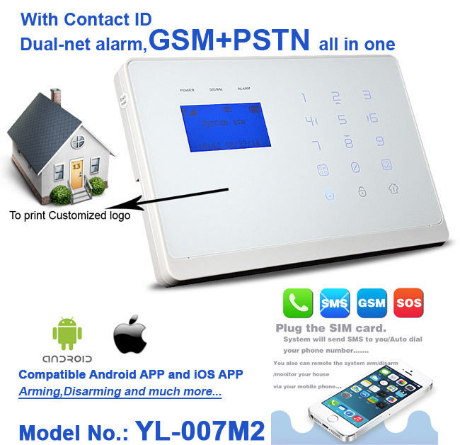 GSM+PSTN Cid Wireless Home Security Burglar Safety Alarm