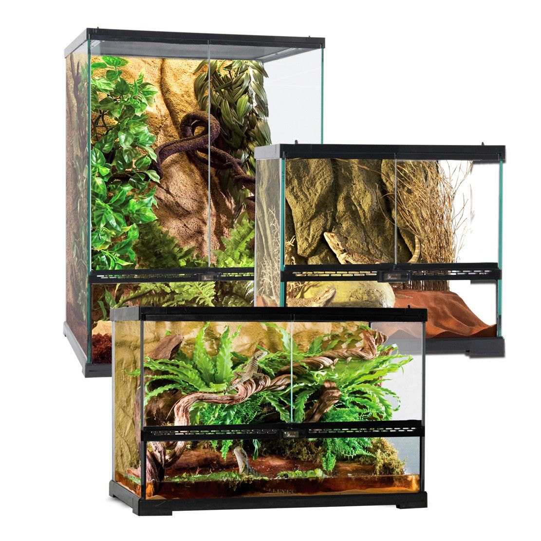 Mclanzoo Xjg904590 97gal 365L Reptile Terrarium Glass Sides Tank with Safe Lock