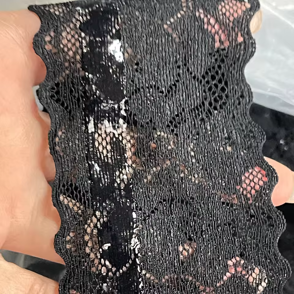 High Quality Wholesale Fashionable Nylon Spandex Colored Lace Mesh Trim Mesh Elastic Lace Fabric For Underwear And Lingerie