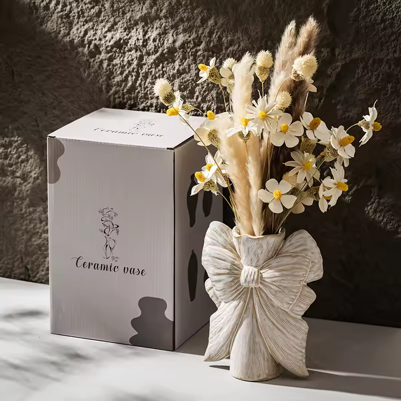 Modern Flower Vase Simple Frosted Design For Home Office Living Room Table Centerpieces White Ceramic Coral Vase