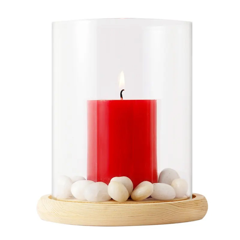 Romantic Valentine's Day High Borosilicate Glass Candlestick for Dinner Weddings Home Use Elegant Candle Cup for Hotels Events Candles Holder