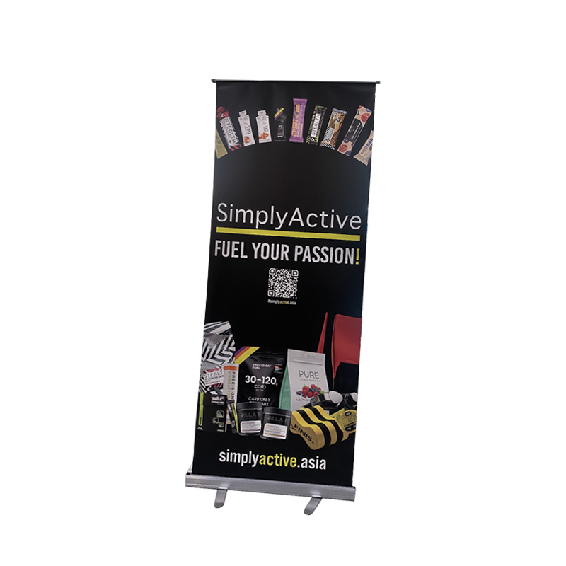 Aozhan Portable Roll up Banner Stand Roller Banner with Poster Prints Exhibit Display for Outdoor