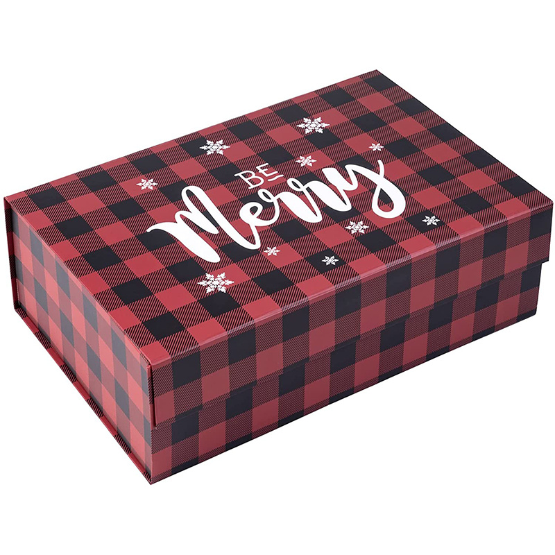 Factory Direct Sales Christmas Exquisite Foreign Trade Apple Gift Box Red Creative Original Flip Christmas Folding Magnet Box