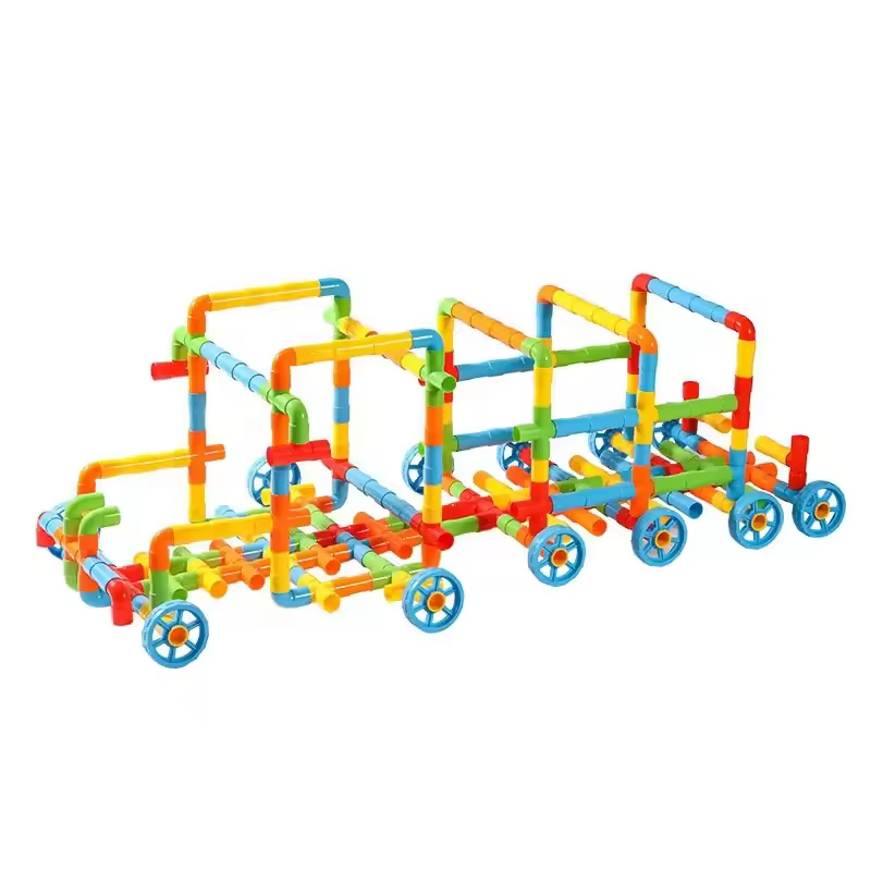 Children's Colorful Houses Large Particle Blocks Plastic Building Blocks Castles And Kindergarter Puzzle Toys Wholesale