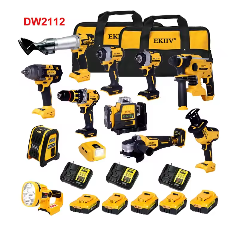 Free Shipping New Ekiiv 20v 6.0-ah Lithium-ion Cordless Brushless Handheld Home Repair Kit Electric Tools