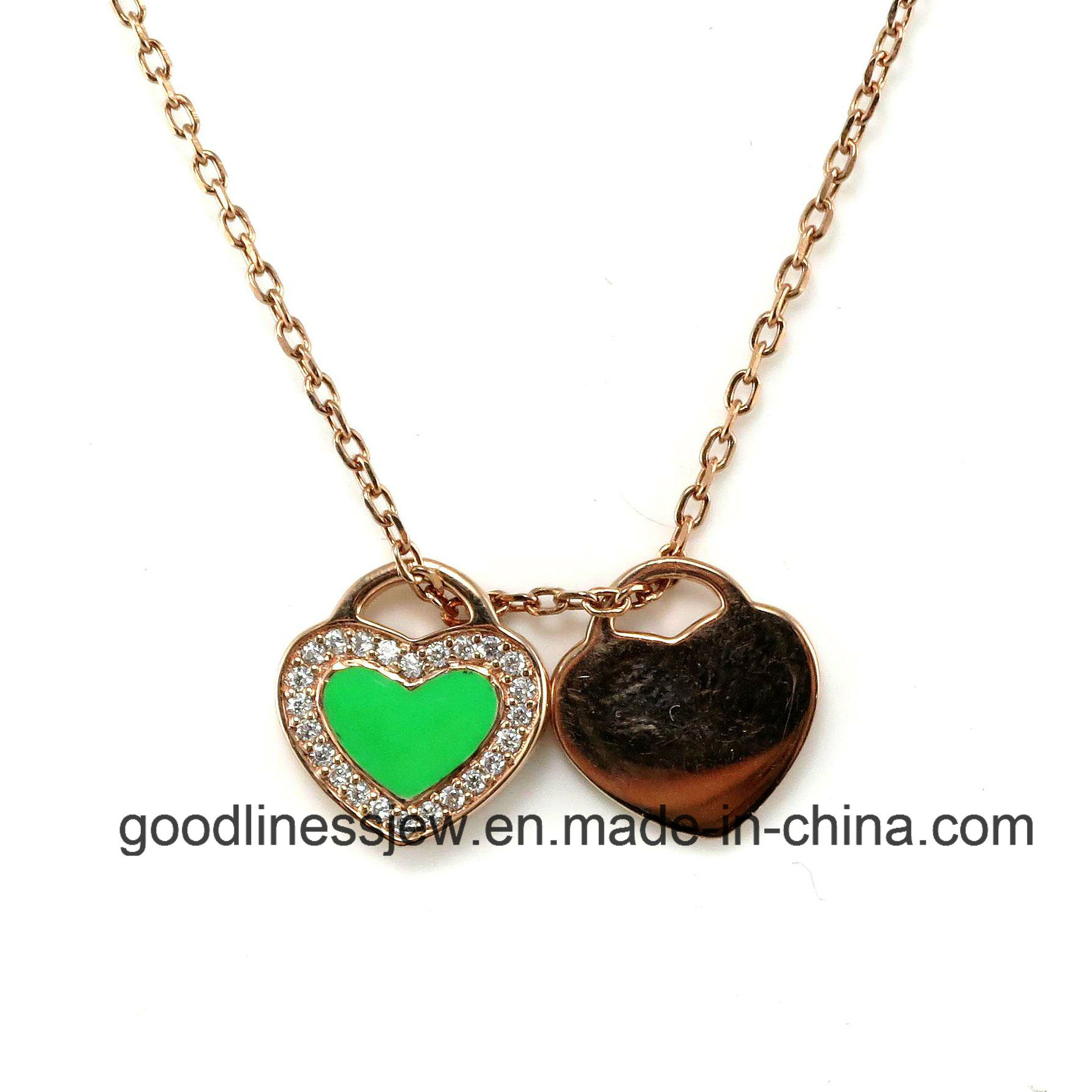 High Quality and Latest Fashion 925 Silver Jewelry Heart Necklace Wholesale