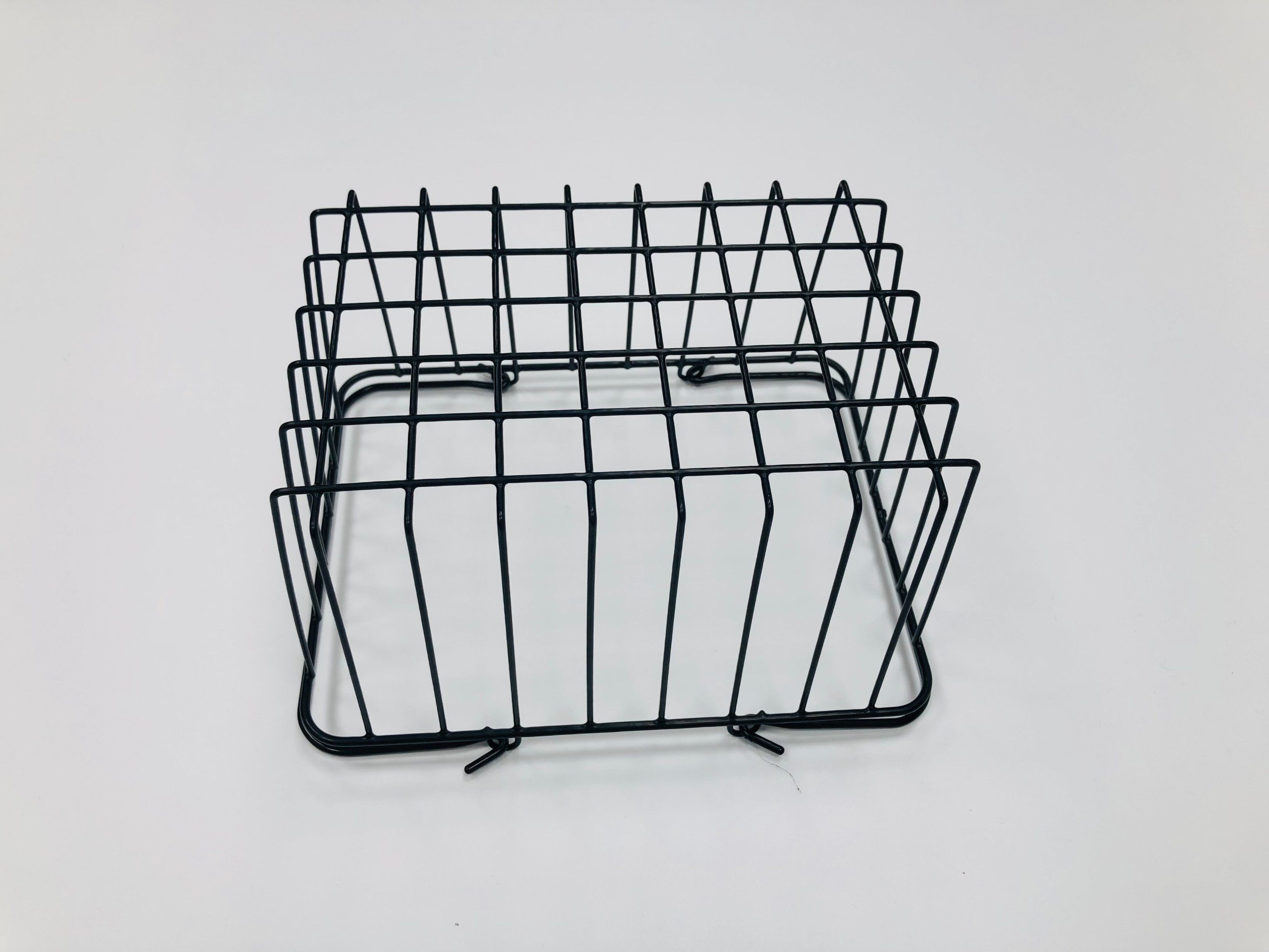 Stylish Black Wire Mesh Hanging Baskets for Efficient Kitchen Storage