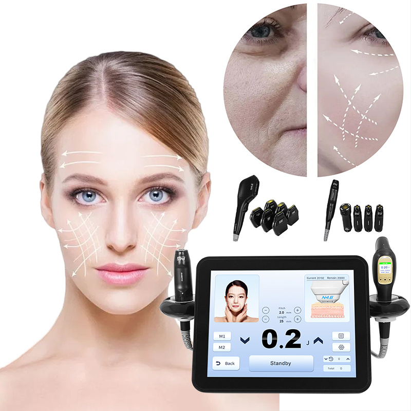 Newest Hifu Machine Face Lifting Device 8d 7D 12D 360 Double Handle Skin Tightening RF Beauty Machine