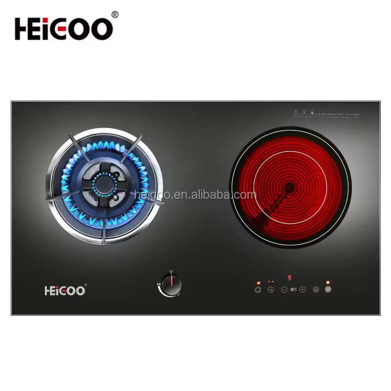 Hybrid Cooktops With Multi Function Electric Infrared Ceramic Cooker And Gas Cooking Stove