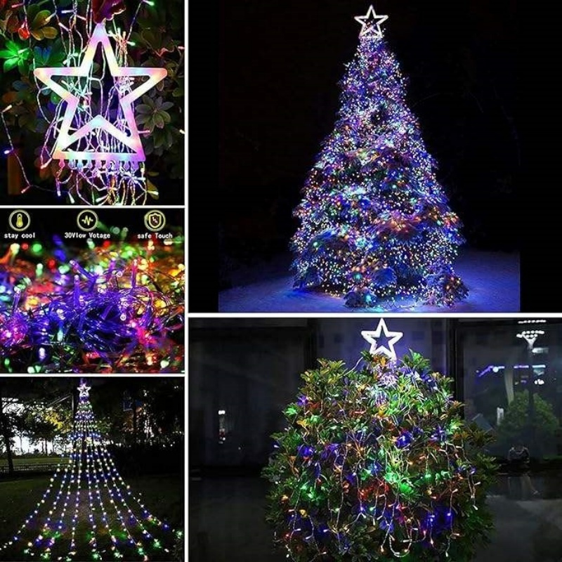 LED Waterfall Fairy String Light for Outdoor Wedding Decoration Garland