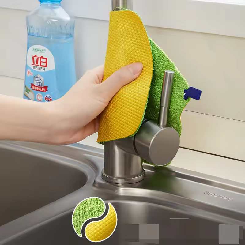 Sink Cleaning Kit Kitchen Cleaning Towel Set Eco-friendly Absorbent Dish Towels For Quick Drying
