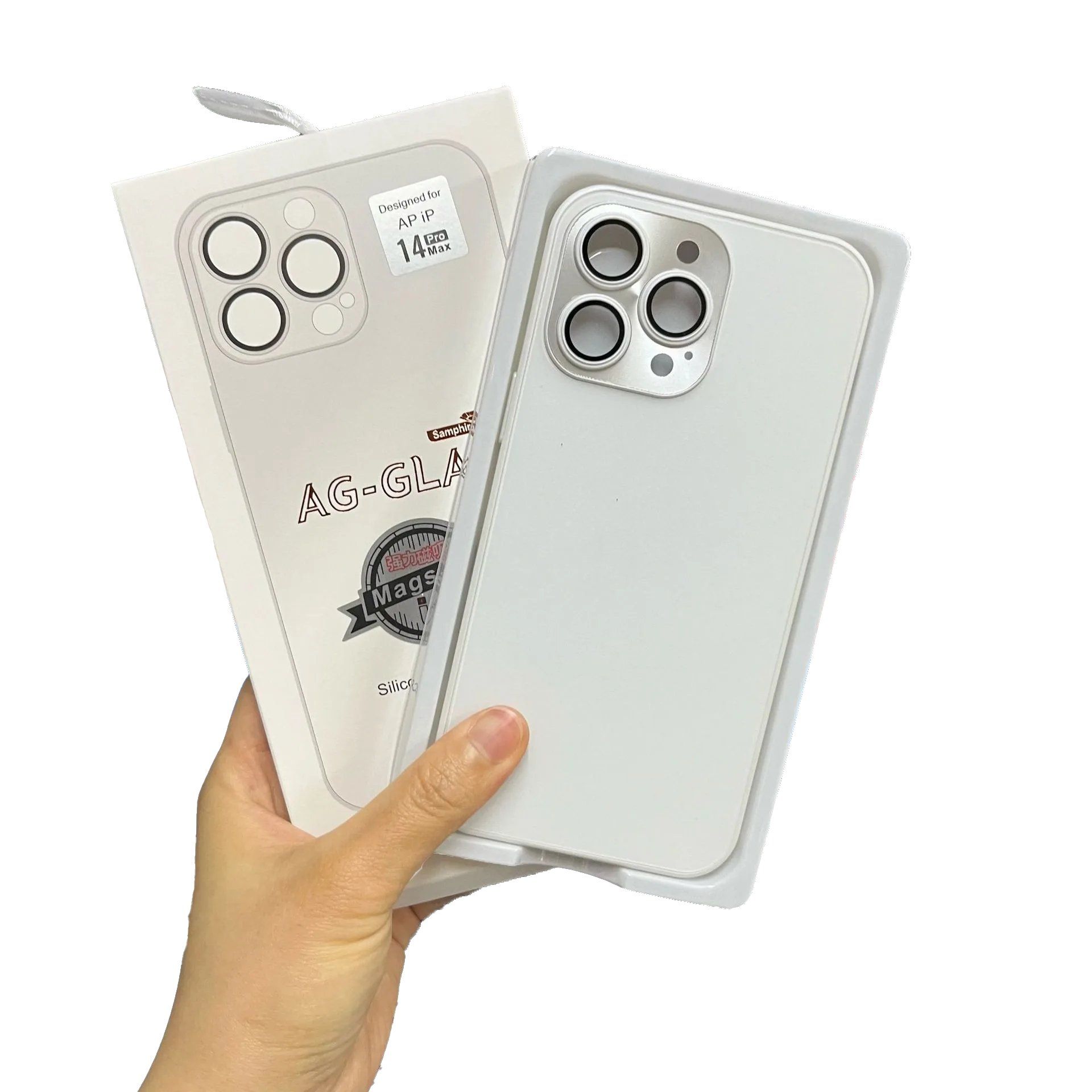 The New Magnetic AG Frosted Glass Mobile Phone Case Glass Lens Film Mobile Phone Cover for Phone 11 12 13PRO 14 15 PRO Max Plus