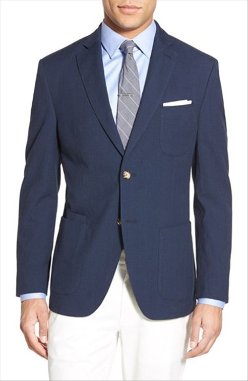 Wholesale OEM Latest Fashion Design Men's Cotton-Stretch Blazer