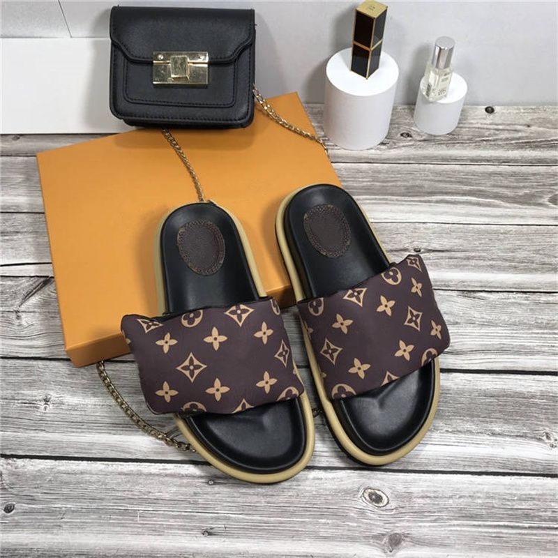 Luxury Women Shoes Flat Sandals Shoe Top Quality Designer Slipper Slides Women Ladies Brands Logo Slippers Slides for Women