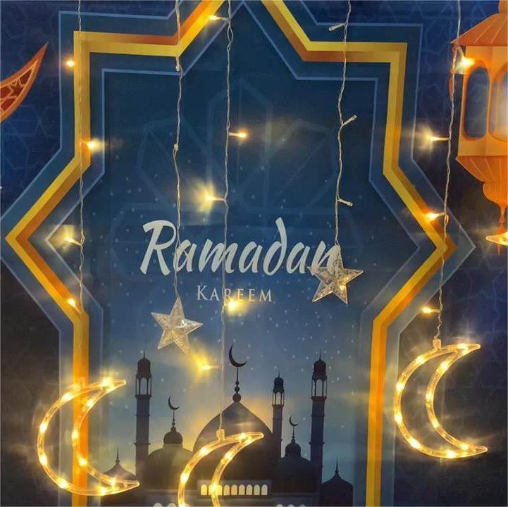 Wholesale Muslim Ramadan Party Decoration Party Supplies LED String Eid Moon Light