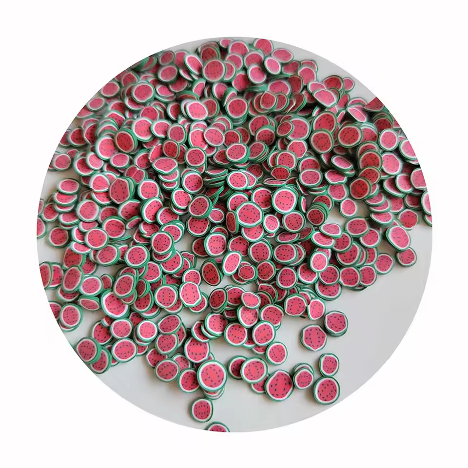 Soft Watermelon Polymer Clay Slices 500g/lot 5/10mm Shaker Cards Fruits Sprinkles Nails Art Klei Mud Particles Slime Charms