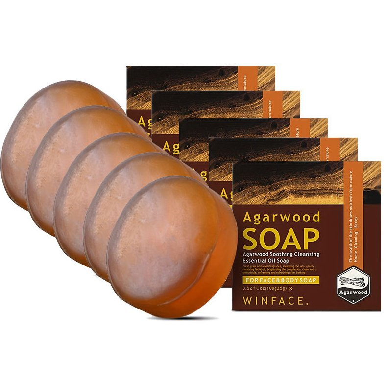 Online Wholesale in Stock Solid Solid Agarwood Soap Agarwood Essential Oil Handmade Soap Agarwood Sandalwood Soap Accompanied by Hand Gift Cleansing Bath