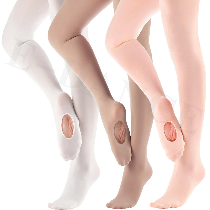 High Waist Solid Pattern Girls' Nine-Point Baby Socks Thin White Silk Stockings Leggings for Dance Practice Spring Summer
