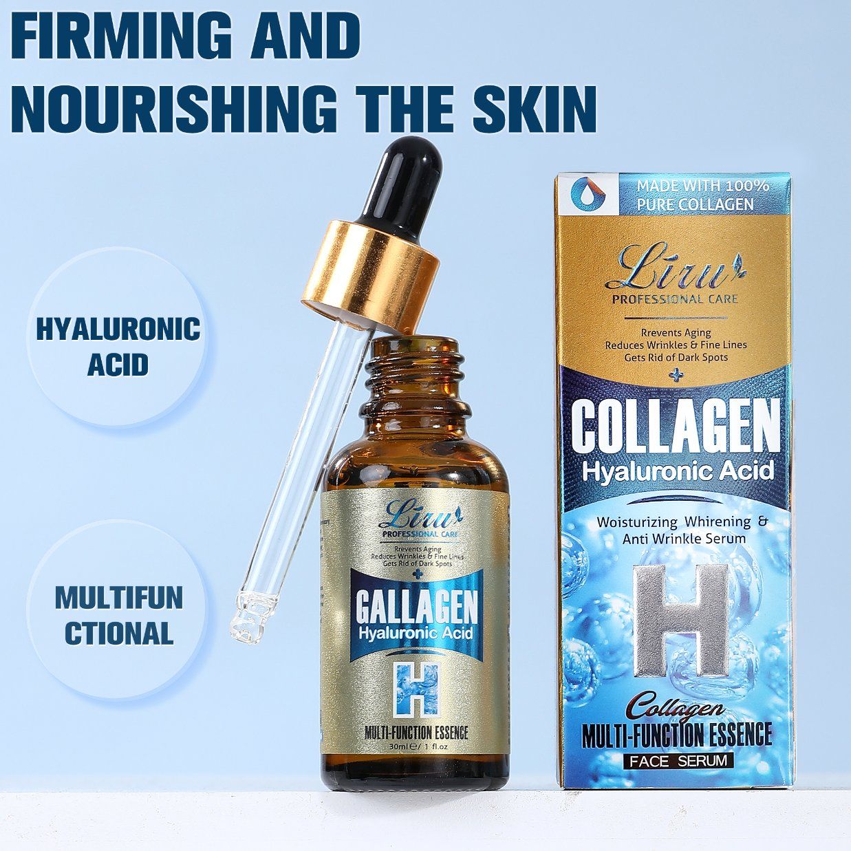 Liru Hydrating Hyaluronic Acid Face Serum for Youthful Radiance and Smoothing Skin