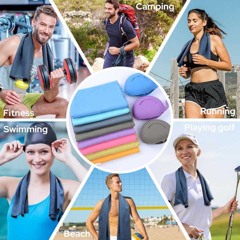 Light Fast Sport Towel Drying Absorbent Customize Size Microfiber Quick Dry Towel